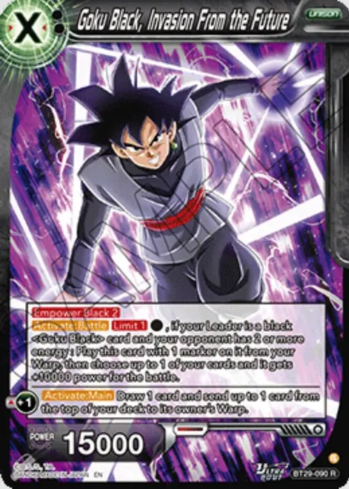 Goku Black, Invasion From the Future card art
