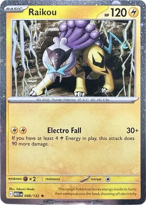 Raikou - 048/132 (Cosmos Holo) card art