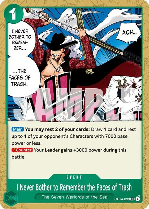 I Never Bother to Remember the Faces of Trash card art