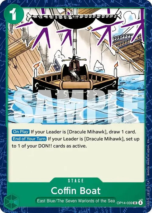 Coffin Boat card art