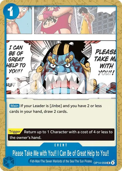 Please Take Me with You!! I Can Be of Great Help to You!! card art