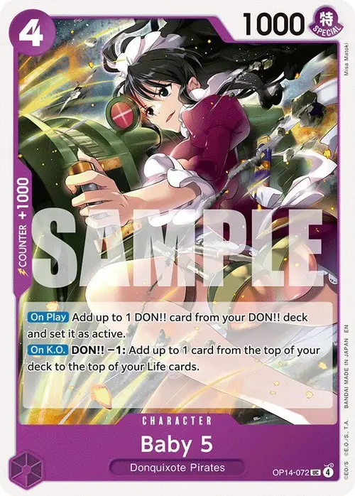 Baby 5 card art