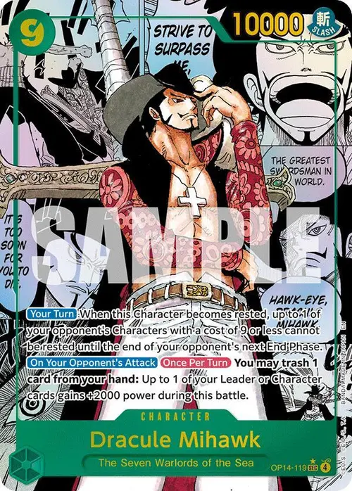 Dracule Mihawk (Manga) card art