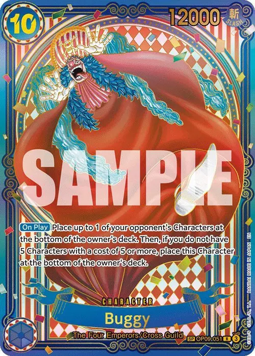 Buggy - OP09-051 (SP) (Gold) card art
