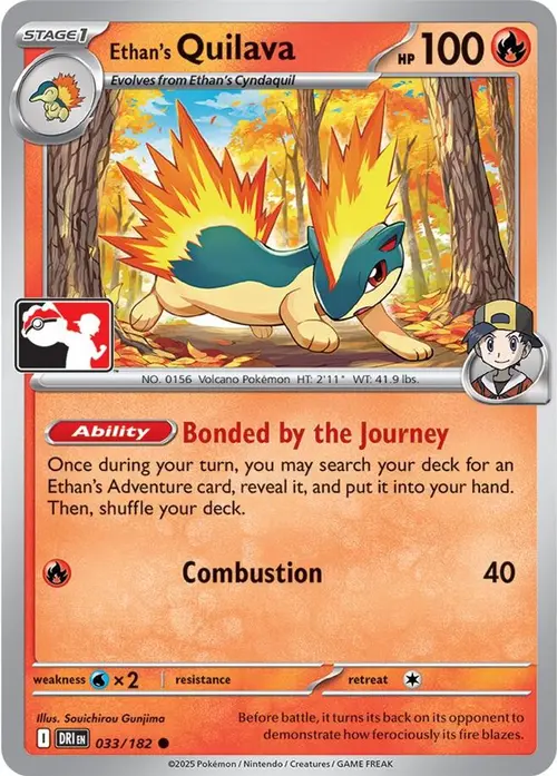 Ethan's Quilava - 033/182 card art