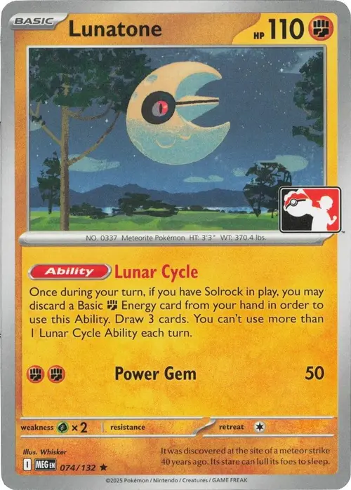 Lunatone - 074/132 card art