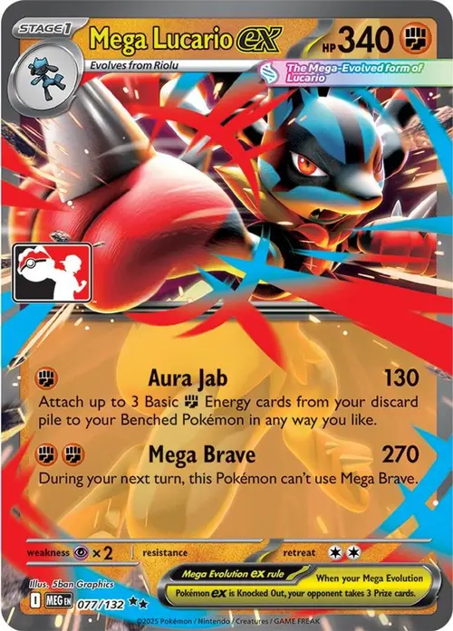 Mega Lucario ex - 077/132 card art