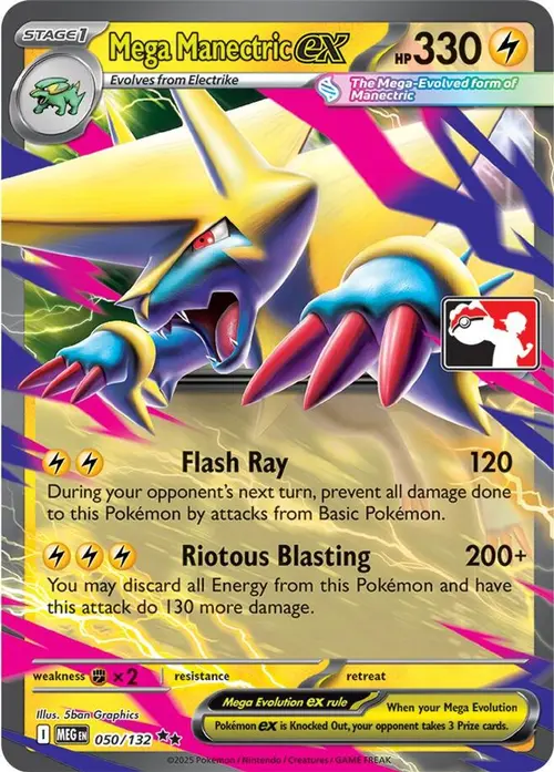 Mega Manectric ex - 050/132 card art