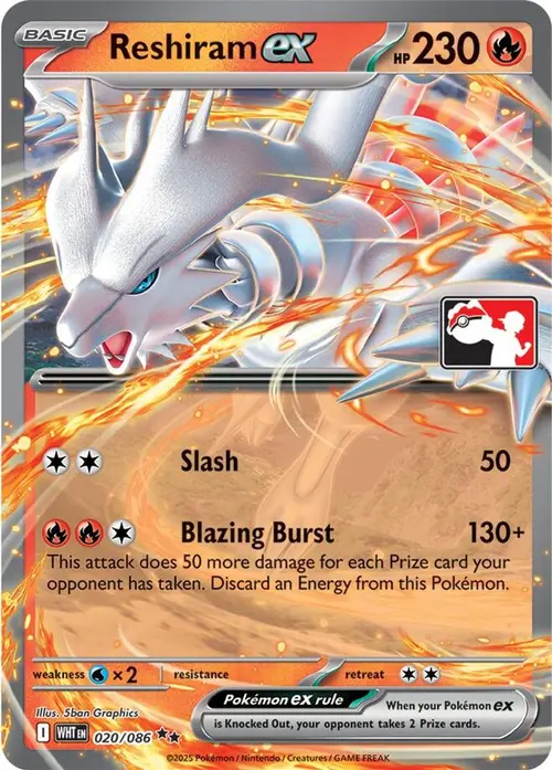 Reshiram ex - 020/086 card art