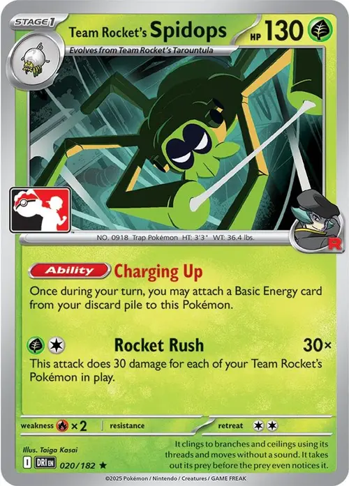 Team Rocket's Spidops  - 020/182 card art