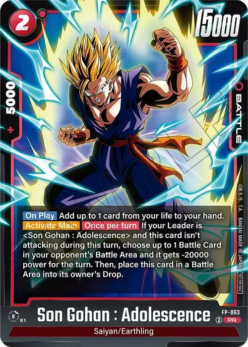Son Gohan : Adolescence (Tournament Pack 09) card art