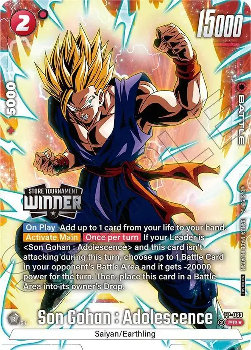 Son Gohan : Adolescence (Tournament Pack -Winner- 09) card art