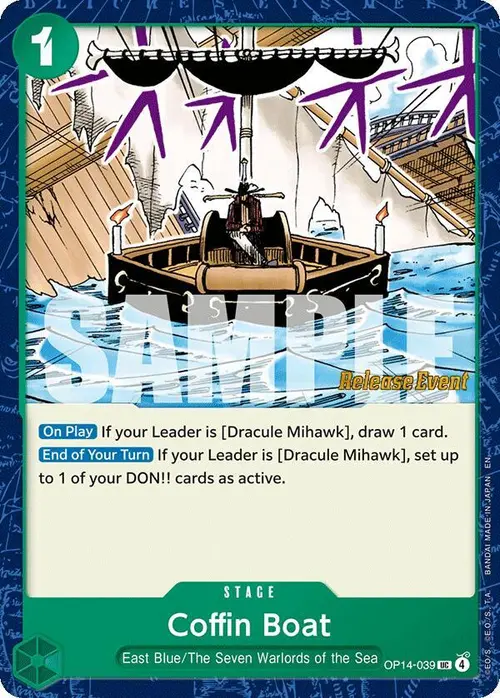 Coffin Boat card art