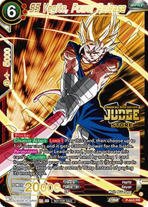 SS Vegito, Power Release (Judge Pack Vol.18) (Store) card art