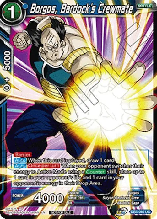 Borgos, Bardock's Crewmate (Ultra-Bout Series Tournament Pack Vol.1) card art