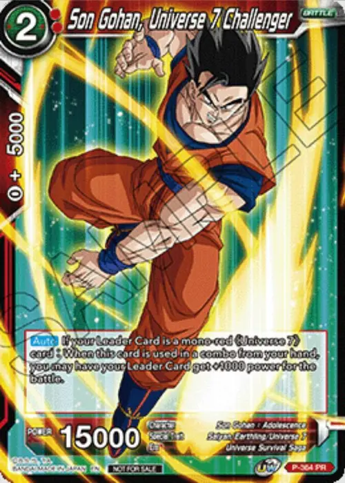 Son Gohan, Universe 7 Challenger (Ultra-Bout Series Tournament Pack Vol.1) card art