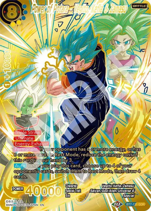 Power of Potara - Vegito, Kefla & Zamasu (GDR) card art