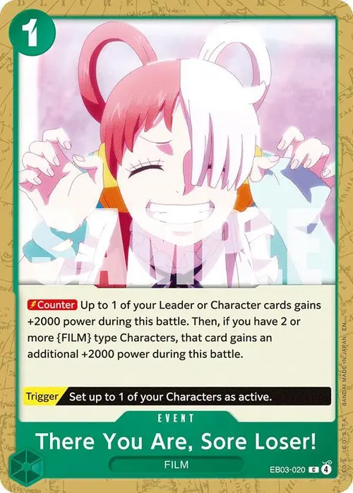 There You Are, Sore Loser! card art