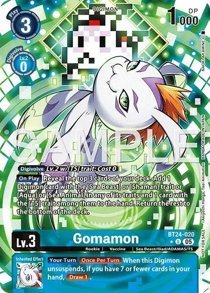 Gomamon (Box Topper) card art