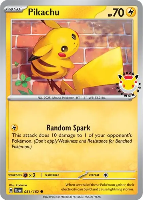 Pikachu (Pokemon Day 2026) card art