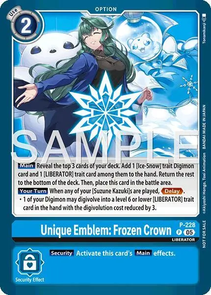 Unique Emblem: Frozen Crown (Dawn of Liberator Box Topper) card art