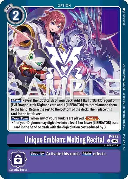 Unique Emblem: Melting Recital (Dawn of Liberator Box Topper) card art