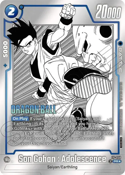 Son Gohan : Adolescence (Tournament Pack MANGA ver. SPECIAL) card art