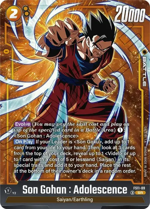 Son Gohan : Adolescence card art