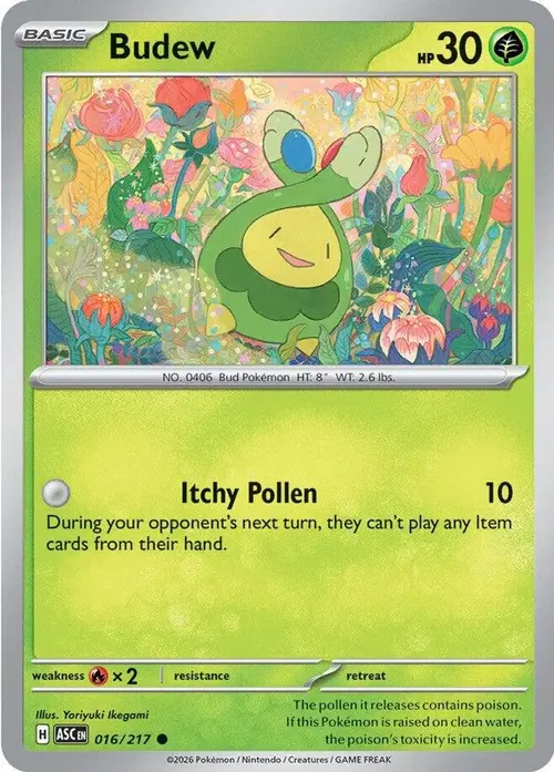 Budew - 016/217 card art
