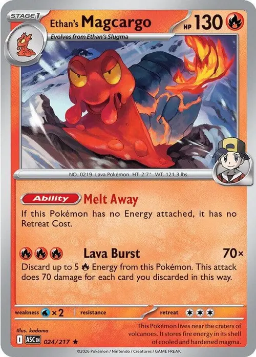 Ethan's Magcargo - 024/217 card art