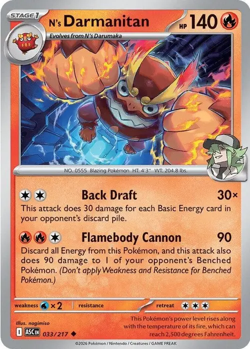 N's Darmanitan card art