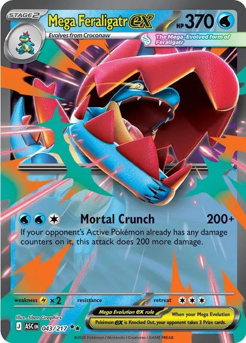 Mega Feraligatr ex - 043/217 card art