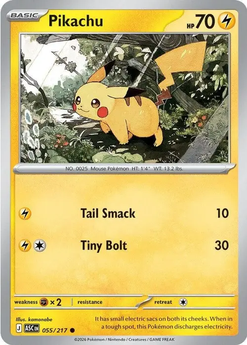Pikachu card art