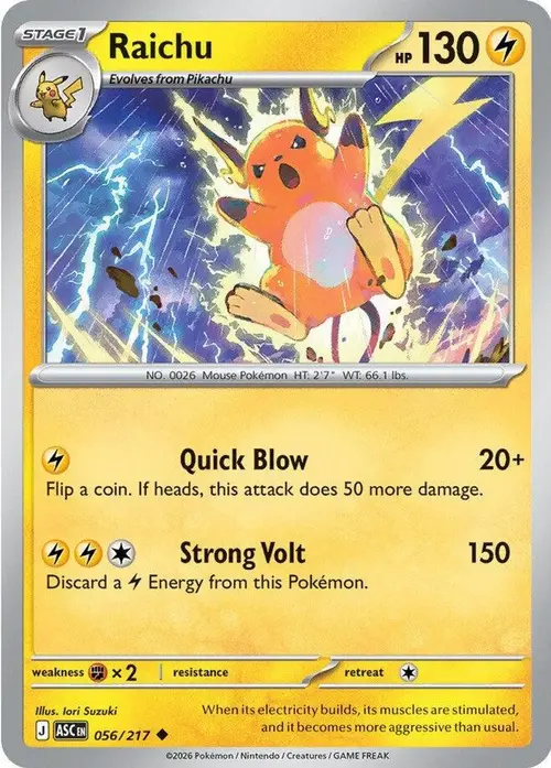 Raichu card art