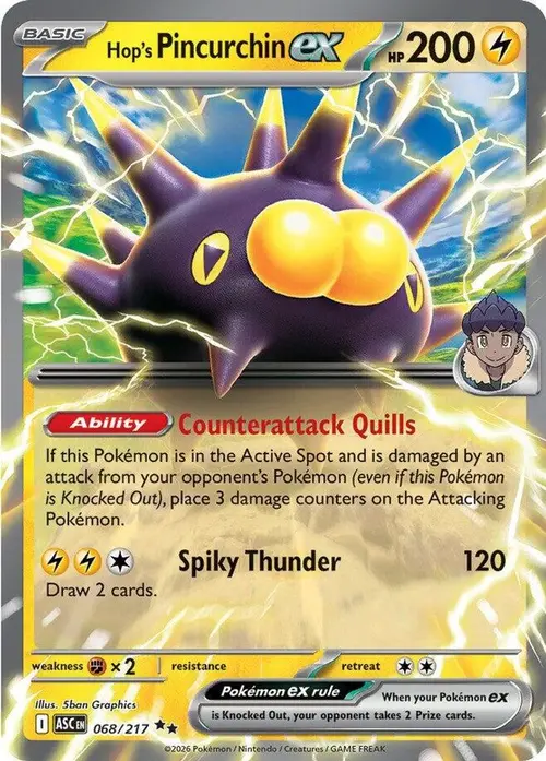 Hop's Pincurchin ex card art