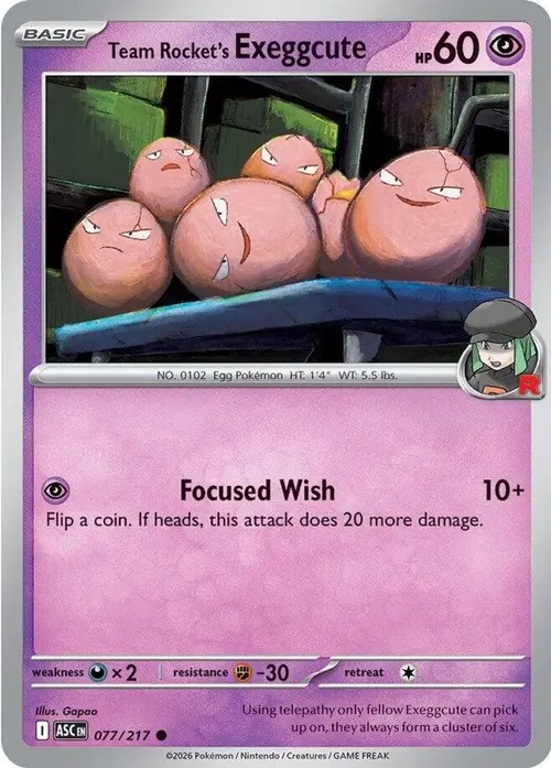 Team Rocket's Exeggcute card art