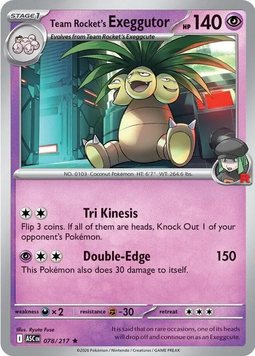 Team Rocket's Exeggutor card art