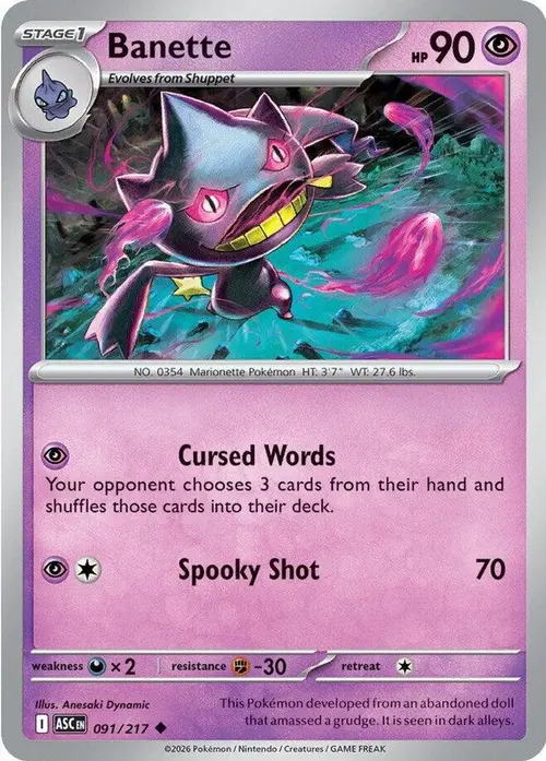 Banette - 091/217 card art