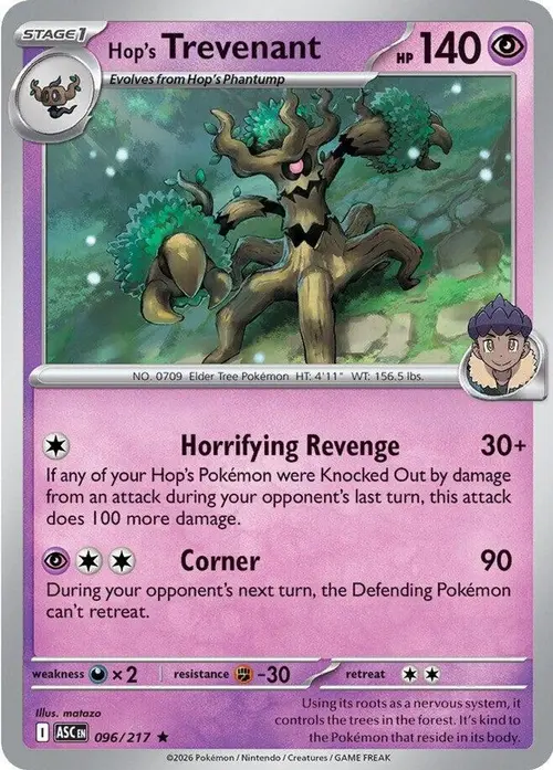 Hop's Trevenant - 096/217 card art