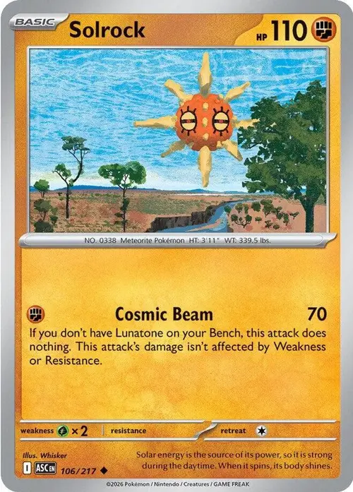 Solrock card art