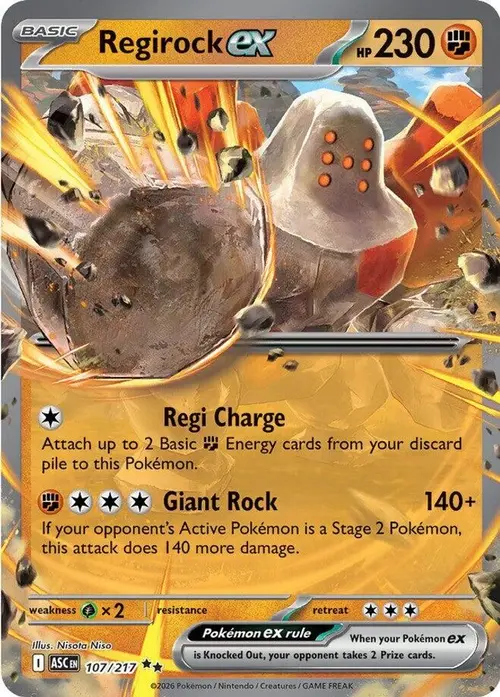 Regirock ex card art