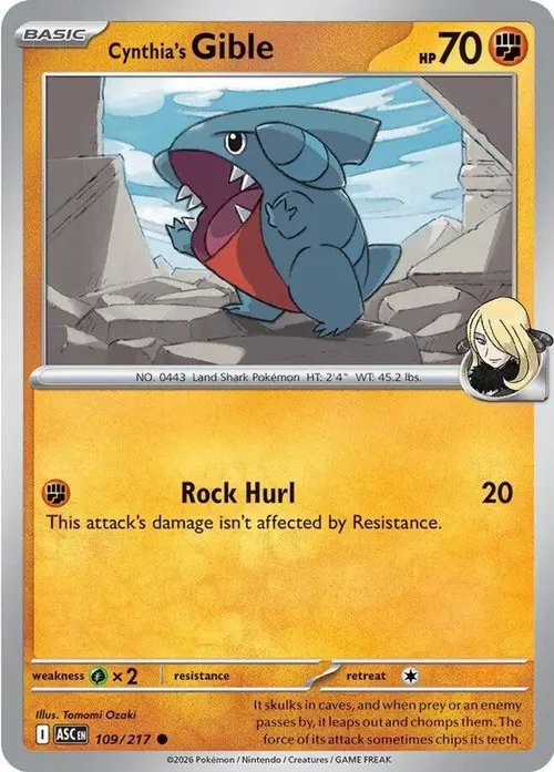 Cynthia's Gible card art