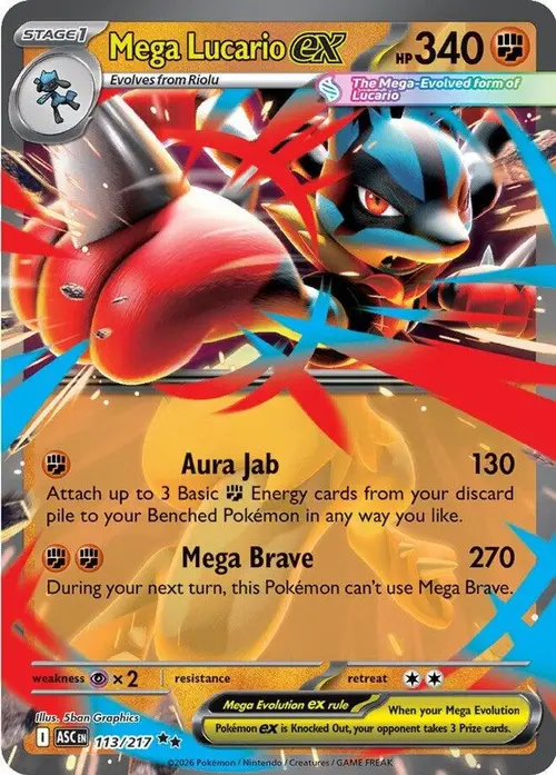 Mega Lucario ex card art