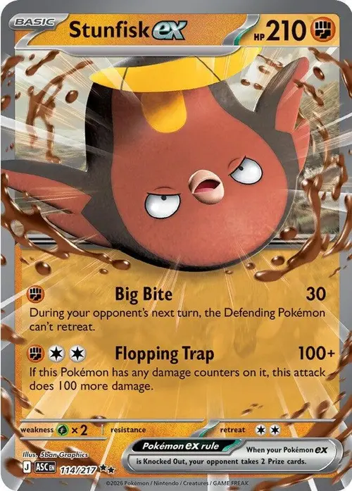 Stunfisk ex - 114/217 card art