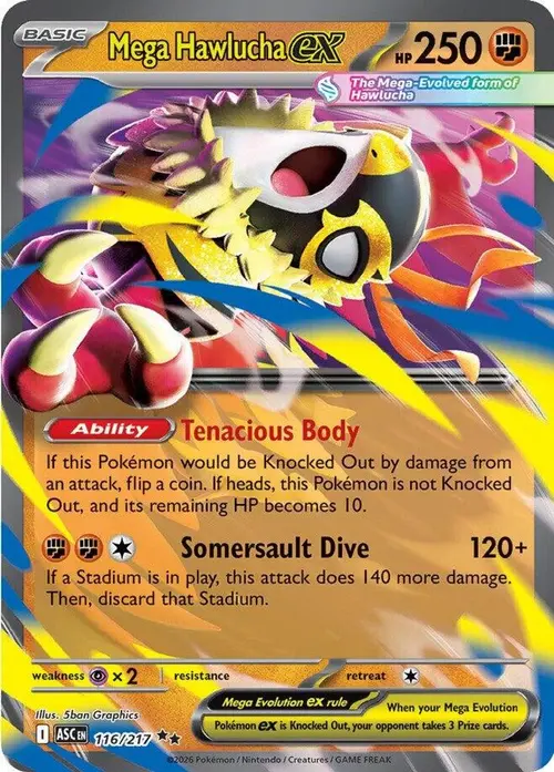 Mega Hawlucha ex - 116/217 card art