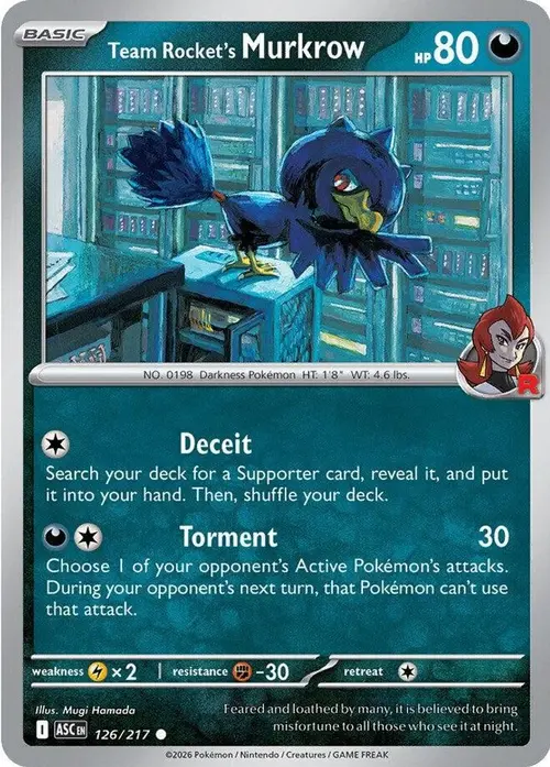 Team Rocket's Murkrow card art