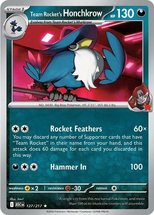 Team Rocket's Honchkrow card art