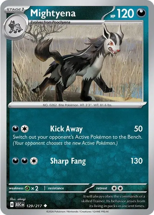 Mightyena - 129/217 card art