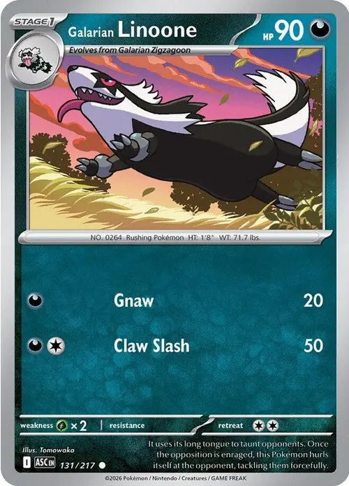 Galarian Linoone card art