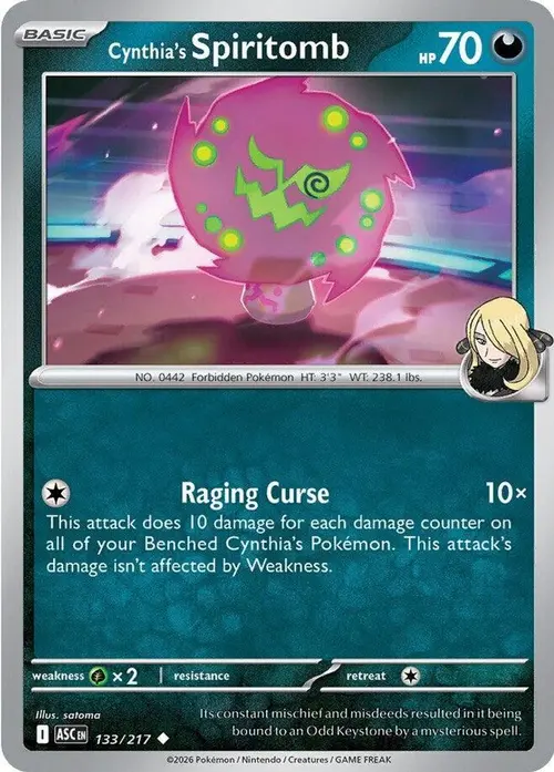 Cynthia's Spiritomb - 133/217 card art